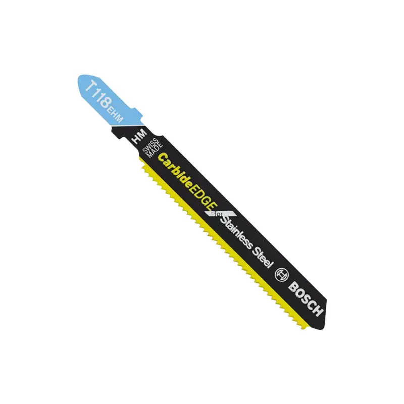 T-Shank Carbide-Tipped Jig Saw Blade – 3-1/4", 14 Tpi, Stainless Steel Cut 1