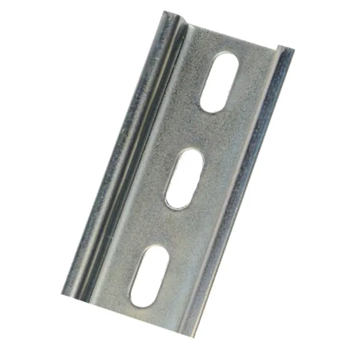 Ts 35/F6 Din Rail Channel – 35Mm × 7.5Mm × 2M Top-Hat Profile With 6.3×18Mm Oval Slots 1
