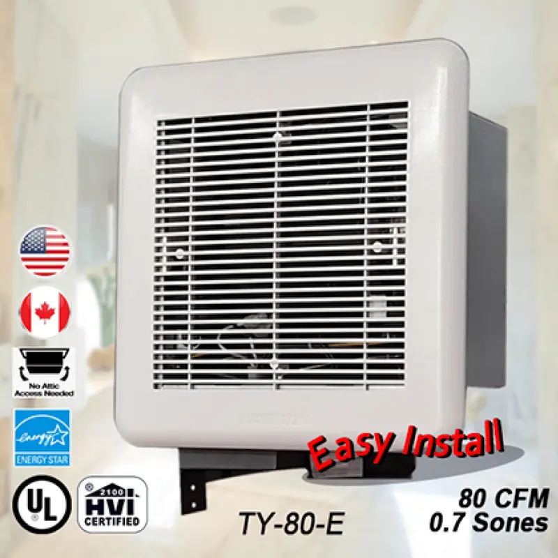 Ty-80-E Energy-Efficient Bathroom Exhaust Fan – 80 Cfm, Ecm Motor, Ul Listed 1