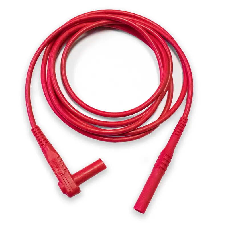 Ul® Listed Silicone Test Lead: Straight-To-Right-Angle Banana (39") – Bu-6162-M-39-2 1