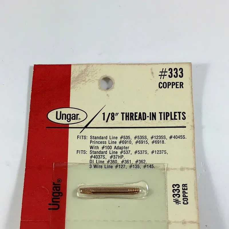 Ungar 333 Copper Chisel Soldering Iron Tip – 1/8" Thread-In Replacement For Precision Work 1