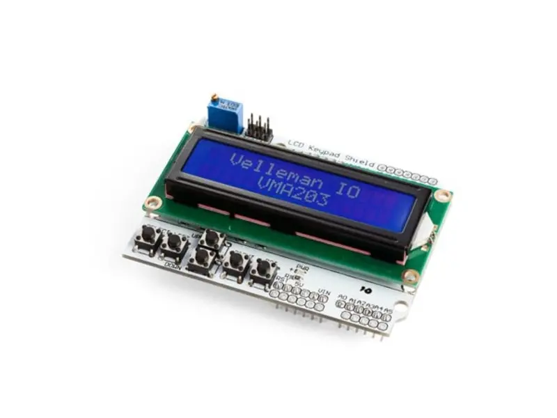 Velleman Vma203 Lcd Display And Keypad Shield For Arduino Uno 1