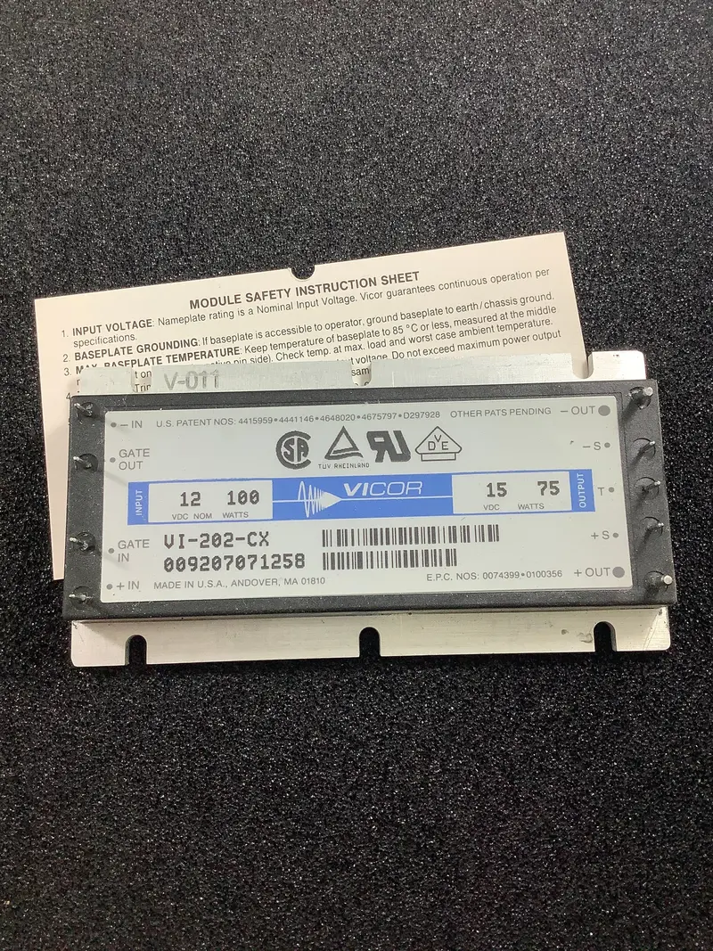 Vicor Vi-202-Cx Isolated 15V Dc-Dc Module: 10–20V Input, 75W 1