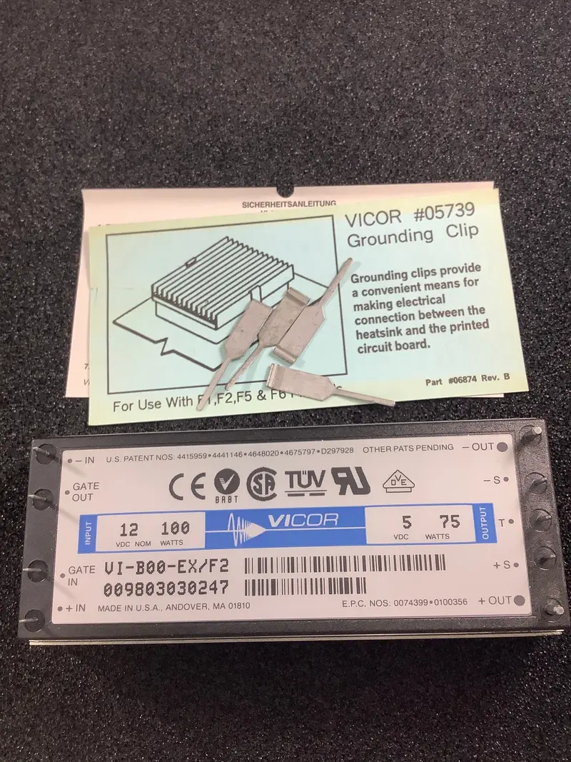 Vicor Vi-B00-Ex/F2 Efficient 5V Dc-Dc Module: 10–20V Input, 75W Output 1