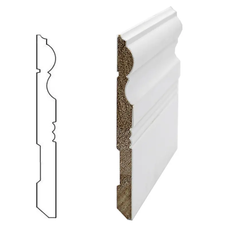 Victorian-Style 7-1/4-Inch Wood Baseboard – 12-Foot Length, Ag12 1