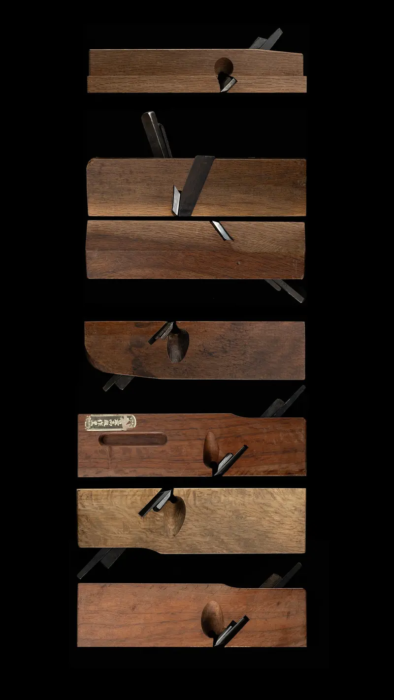 Vintage Kansai Carpenter’S Grooving Plane Set – Retired Traditional Japanese Woodworking Kit 1