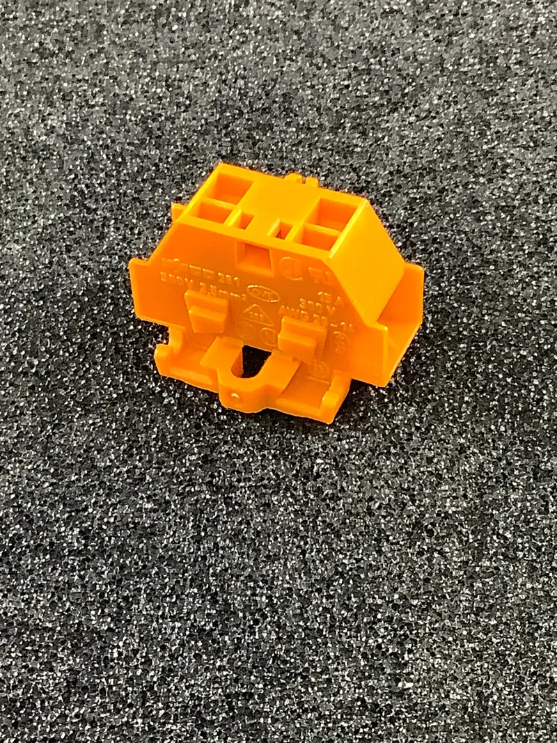 Wago 261-336 4-Position Orange Terminal Block — 10 Mm Pitch, Center Entry 1