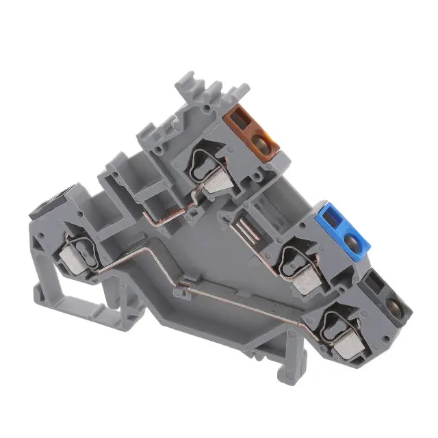 Wago 4-Position Gray Disconnect Terminal Block — 12–28 Awg 1