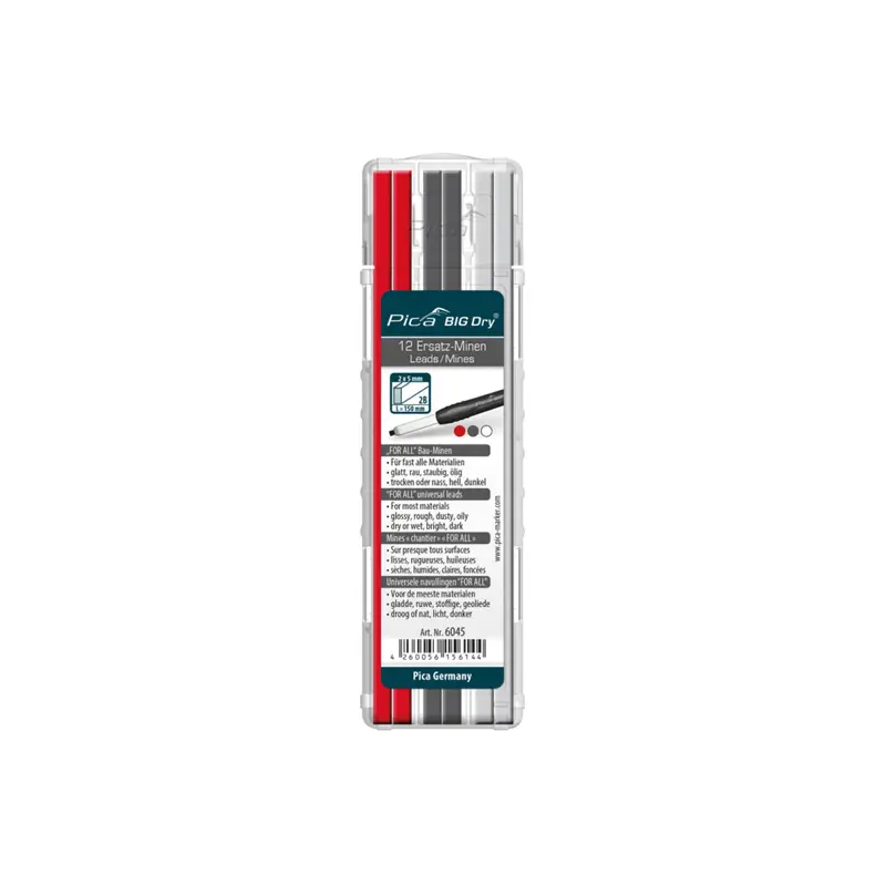 Water-Soluble Rectangular Drafting Leads – Soft, Erasable Graphite 1