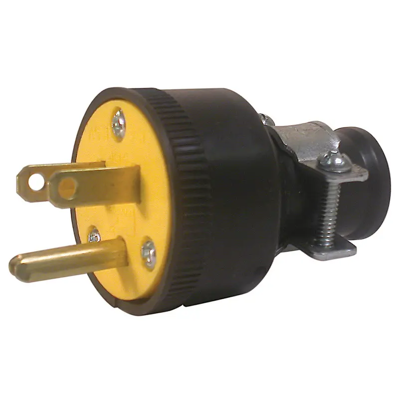 Wde1709B – Rubber Nema 5-15P Replacement Plug For Prime Wire & Cable 1