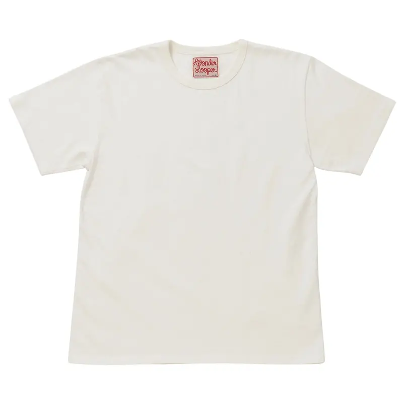 White Els Recycled Cotton Slub Crewneck T-Shirt 1
