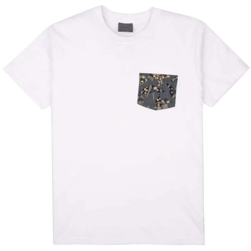 White Origami Poplin Pocket T-Shirt 1