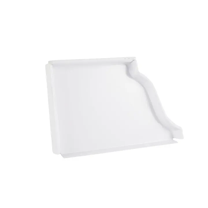 White Semi-Gloss Aluminum Gutter Right End Cap – Weather-Resistant Termination 1