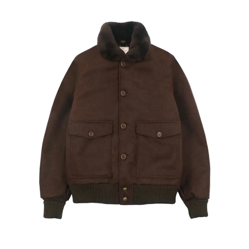 Winston Wool Blend Jacket In Red Oak Finish 1