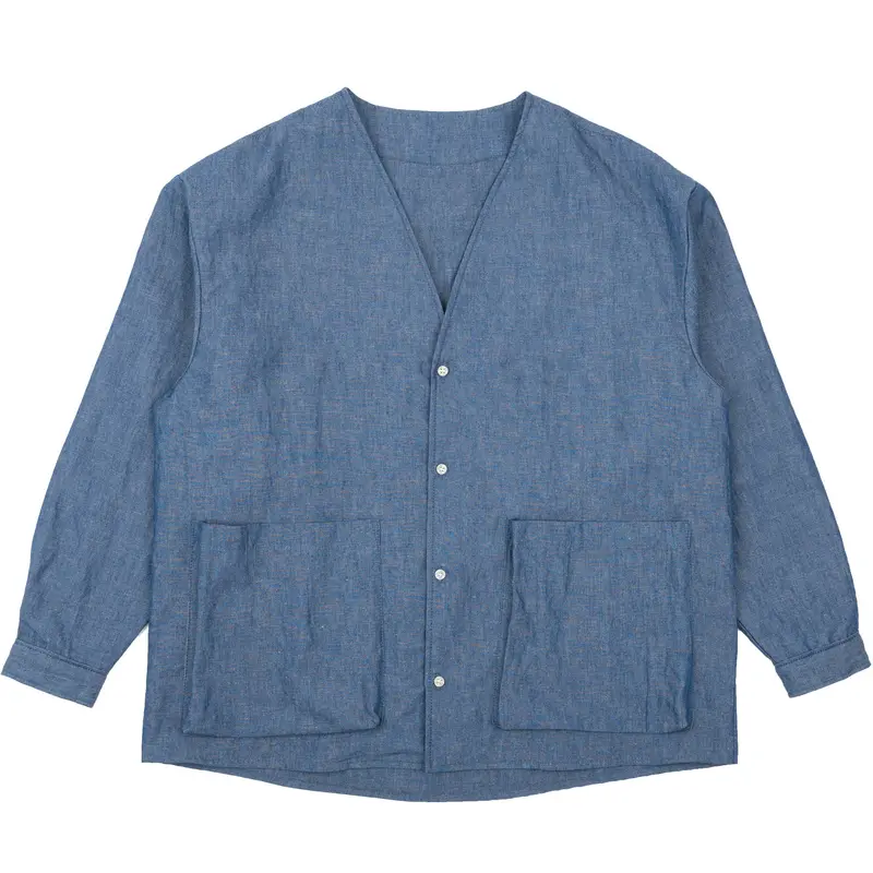 Wise Guy Linen Blend Denim Jacket – Indigo 1