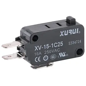 Xurui Xv-15-1C25 Miniature Snap-Action Switch – 16A Pin Plunger Actuator 1