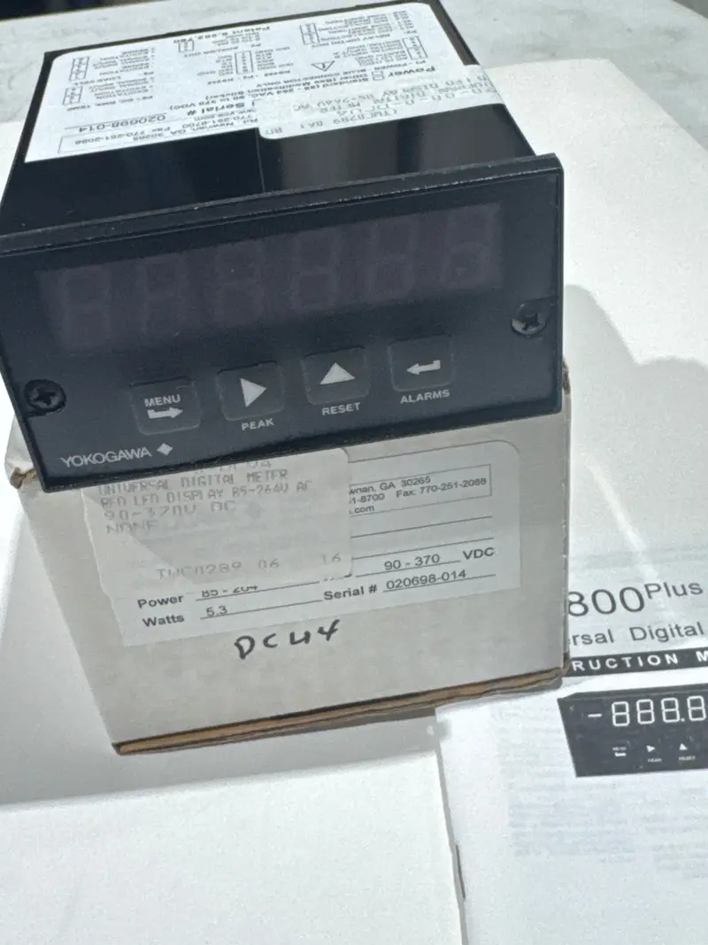 Yokogawa Y820-00-0-Dcv4 Dc Voltage Meter (0–200.00 Vdc) — High-Accuracy Digital Panel Meter With Red Led & Dual Power Support 1