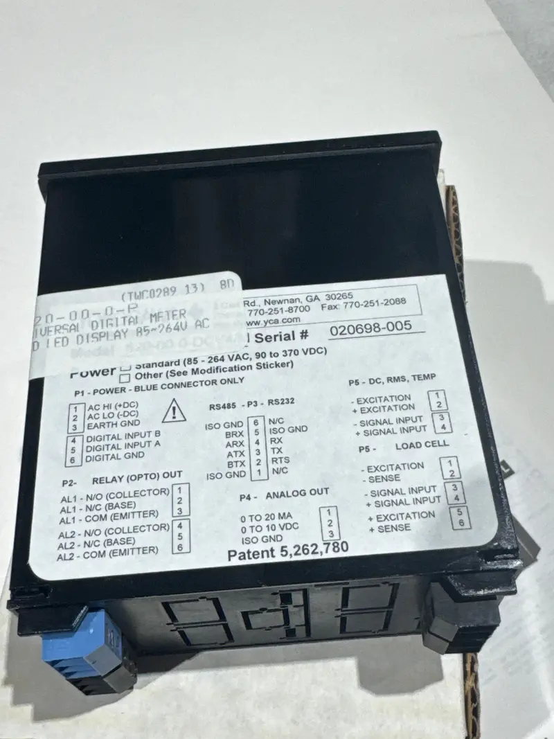 Yokogawa Y820-00-0-P 4–20 Ma Process Signal Monitor — Digital Loop-Powered Indicator With Red Led And Flexible Power Options 1