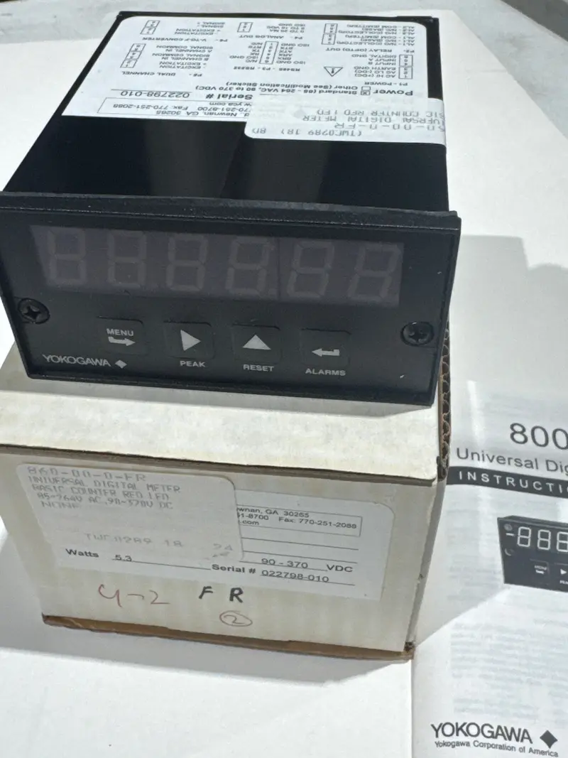 Yokogawa Y860-00-0-Fr General-Purpose Digital Counter — Red Led Display, 85–264V Ac / 90–370V Dc Input 1
