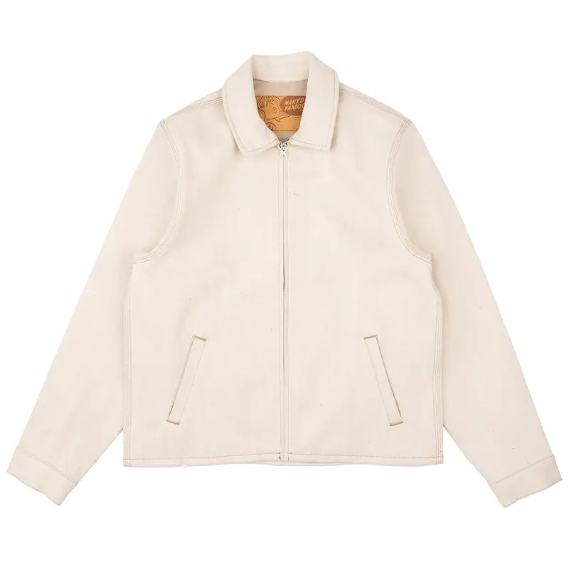 Zip Jacket All-Natural Ecru Foxfibre® Selvedge Jacket 1