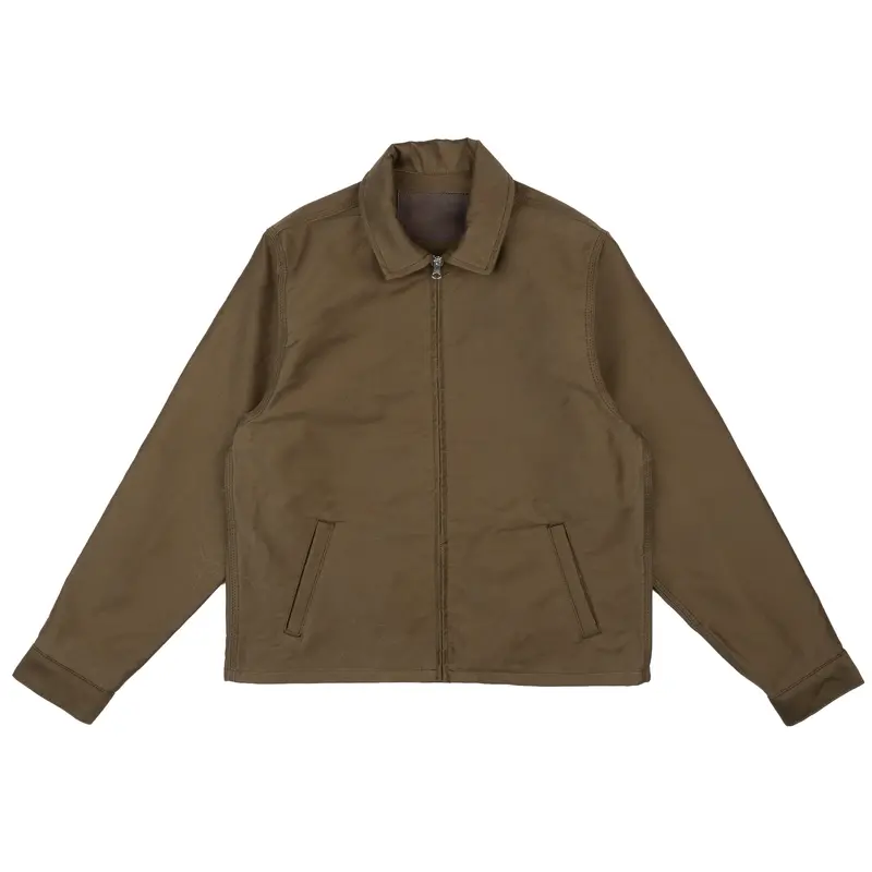 Zip Jacket Brushed Jungle Cloth – Army Green 1