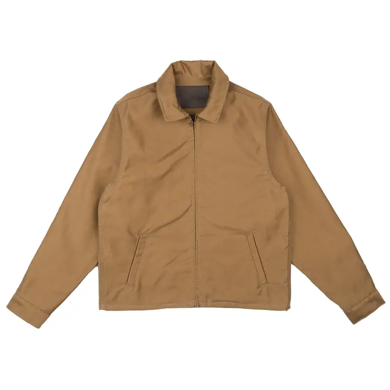 Zip Jacket Brushed Jungle Cloth – Tan 1