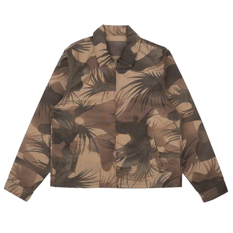 Zip Jacket Fern Camo Print Lightweight Layer 1