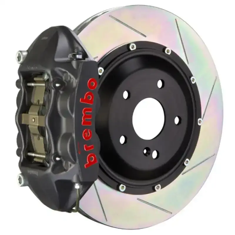 Brembo Gts Rear Brake Kit – 4-Piston Calipers With Slotted 345X28Mm Two-Piece Rotors For Bmw 330I 1