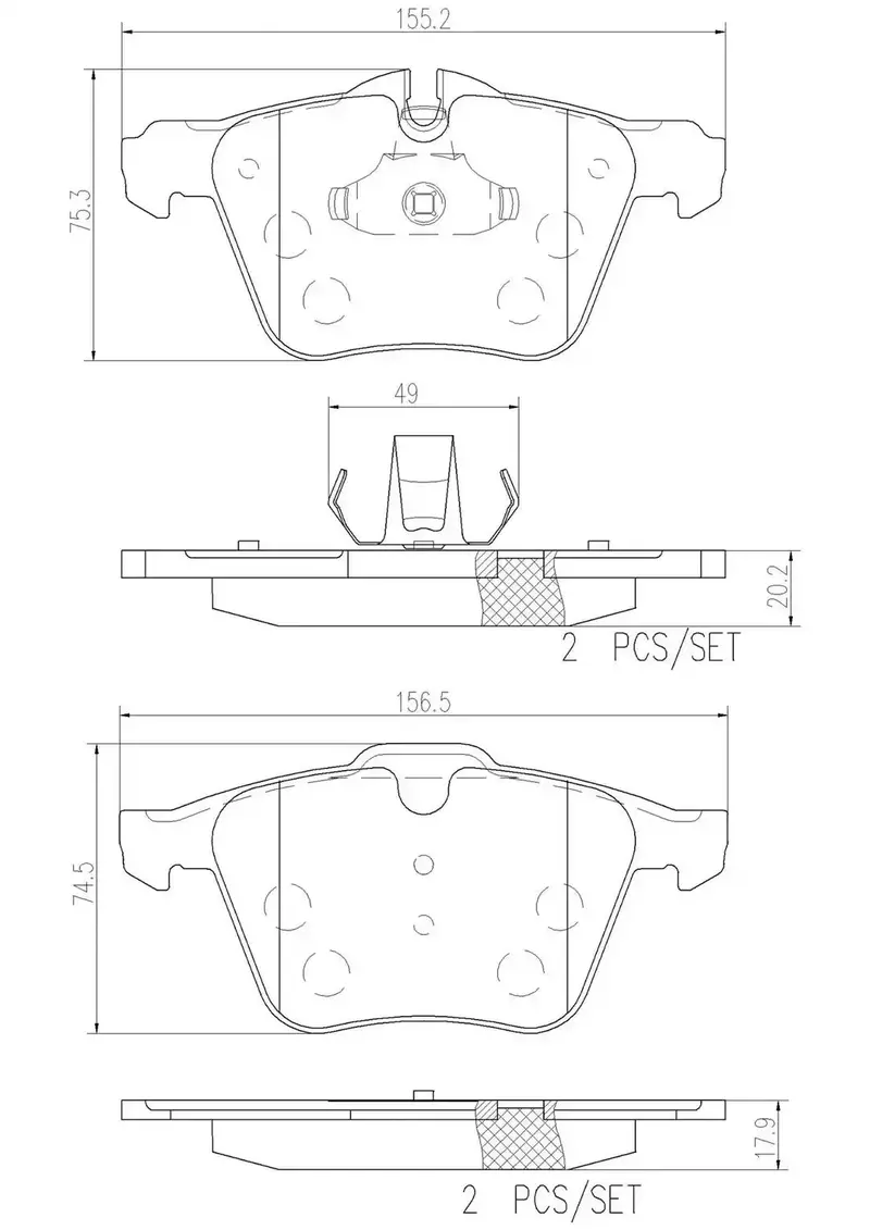 Brembo P36027N Premium Disc Brake Pad Set – Oe-Spec Replacement 1