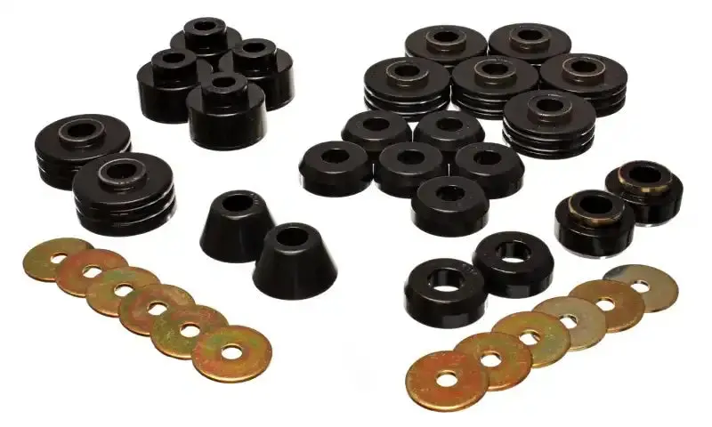 Energy Suspension Black Suburban Body Mount Kit – Durable Polyurethane Isolation System 1