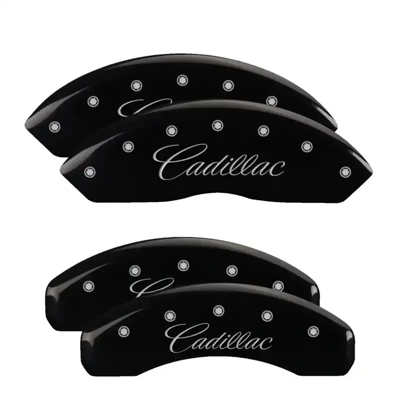 Mgp Engraved 4-Piston Caliper Covers – Black Finish With Silver Accent Lettering 1