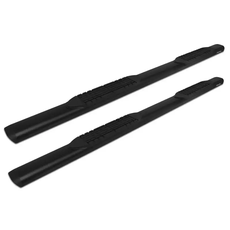 Raptor Series 2004-0378Bt Oval Slide Track Running Boards – Black Textured Aluminum For 2005–2023 Toyota Tacoma Double Cab 1
