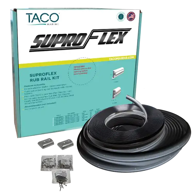 Supro-Flex Black Rub Rail Kit With Flange – Marine & Rv Exterior Protection 1