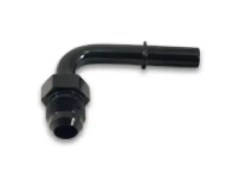 Vibrant 90° Aluminum An-To-Quick-Connect Fitting – -8An Size, 0.375" Barb 1